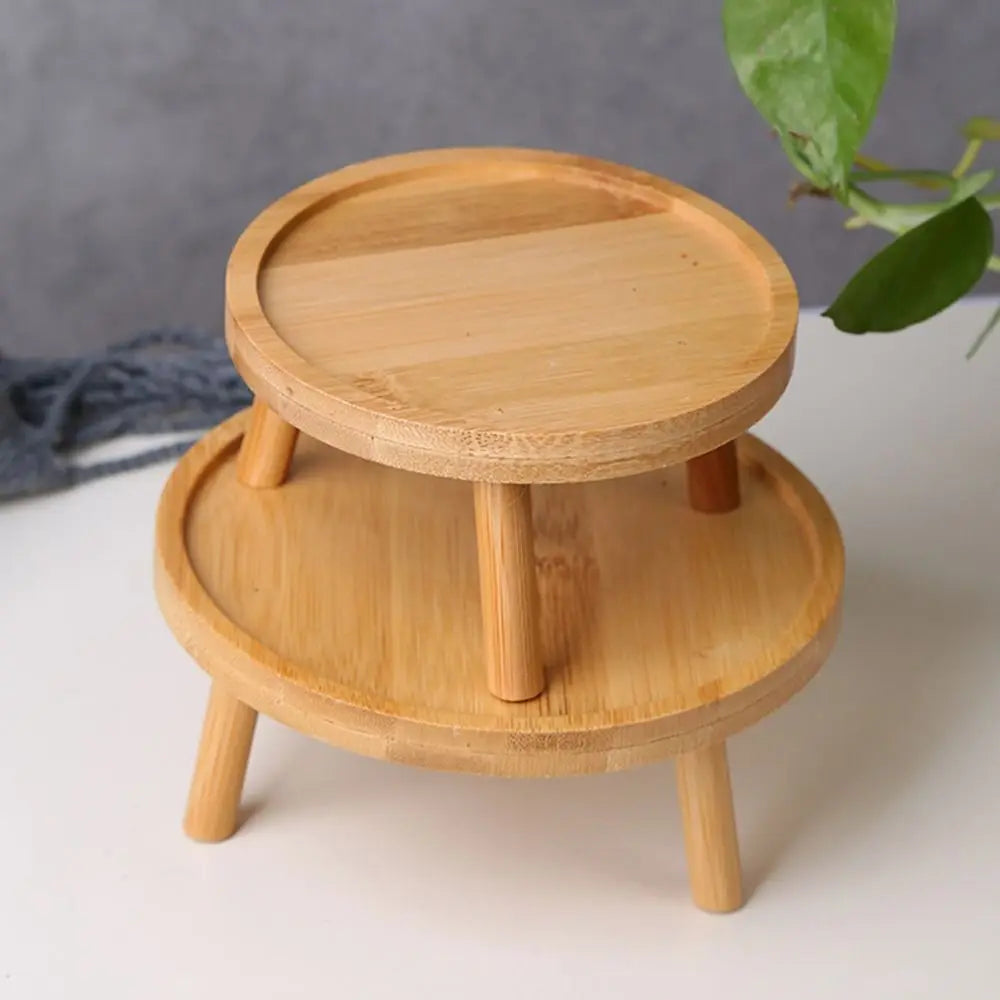 support plante bois naturel brun minimaliste moderne plateau potée pieds simpleintérieur
