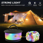 guirlande lumineuse led multicolore lampe portable camping modes éclairage rechargeableextérieur