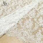 dentelle 3D florale blanc mariage tulle polyestère ajouré classique 3mètres