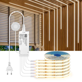 Bande LED plafond intégrée COB linéaire, ruban auto-adhésif pour décoration murale et éclairage ambiant salon