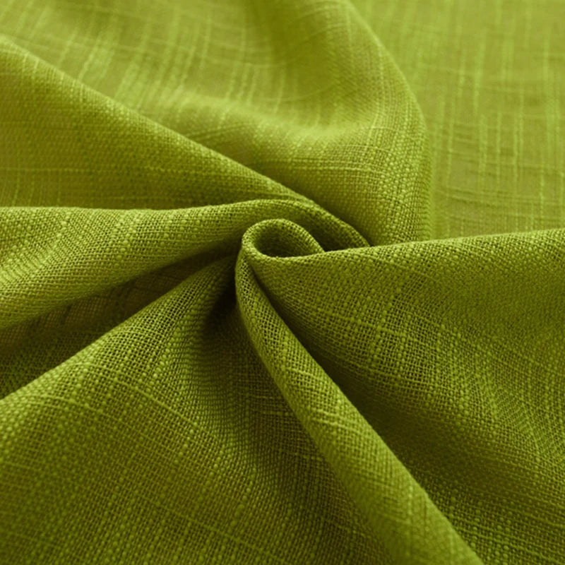 rideau vert texture lin moderne semi opaque tulle polyester inclusion accessoires fenêtre française