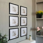 cadres photo modernes noir blanc bois 15x15cm 20x20cm 25x25cm 30x30cm mur