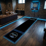 tapis jeu fléchettes polyester noir bleu logo galaxy dart zone moderneintérieur chambre decoration