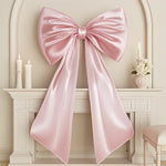 décoration murale nœud satin rose clair mariage anniversaire enfantin papillons festif