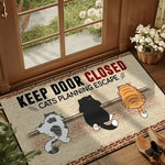 tapis porte dessin animé chats motifs anti dérapant facile entretien moderneintérieurextérieur