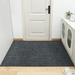 tapis moderne rayé gris rouge marron imperméable antidérapant lavable salon porte d'entrée