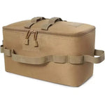 sac rangement cuisinière gaz tissu imperméable militaire beige compartiments poignées fixationsextérieur camping