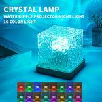 lampe nuit projection vagues transparente moderne 16 couleurs télécommande led tactile