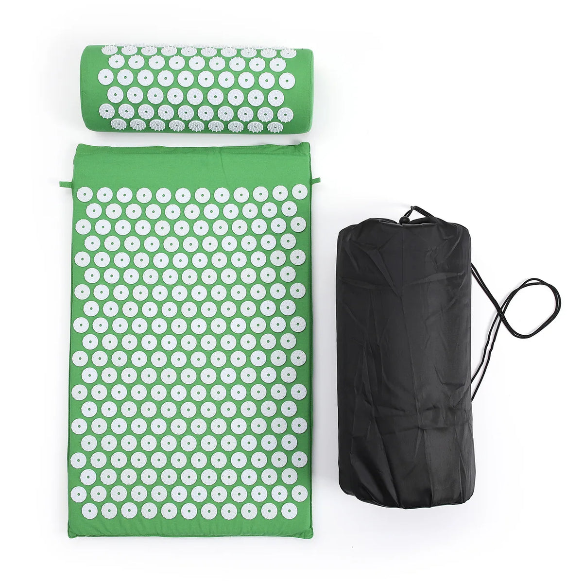 tapis massage acupression relaxation points blancs vert violet bleu moderne ergonomique sac transport