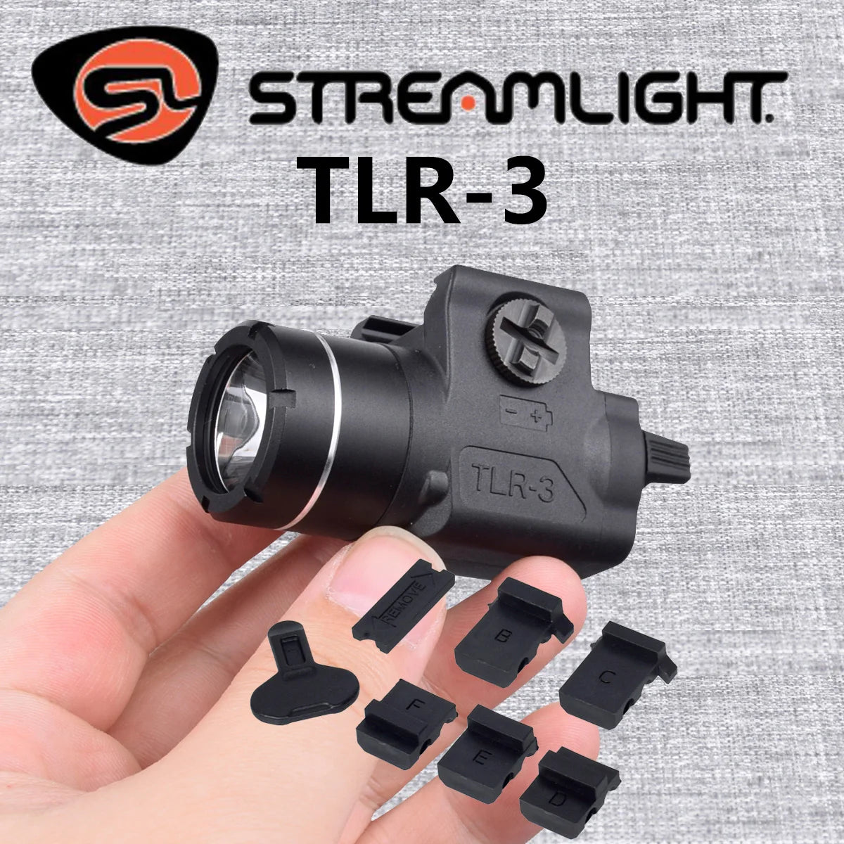 lampe torche tactique led noir mat compact tringle glock scout momentané constant stroboscope