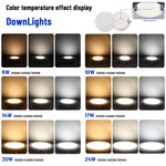 Spot LED encastrable blanc rond carré moderne 75mm 90mm 120° 145°