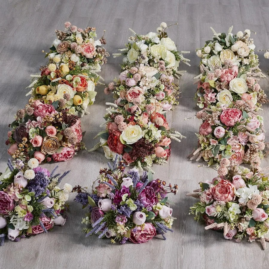 décoration intérieure bouquet fleurs artificielles rose classique élégant anniversaire baby shower mariage pendaison crémaillère