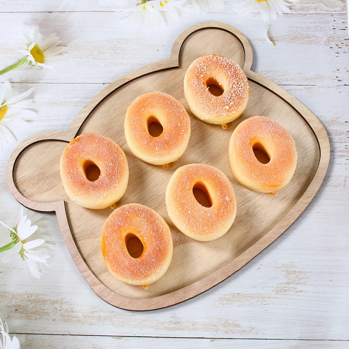 plateau bois ours moderne plateau fromage anniversaire enfant décoration fête charcuterie biscuits