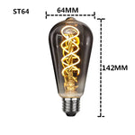 ampoules led décoratives vintage vis e27 spirale dorée noir 2700k 4w 8w 220v