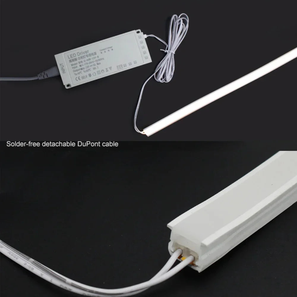 profil silicone ruban led blanc éclairage sous meuble cuisine salon décoration intérieure