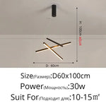suspension lumineuse moderne têtes noir lignes géométriques scandinave flux lumineux élevé télécommande