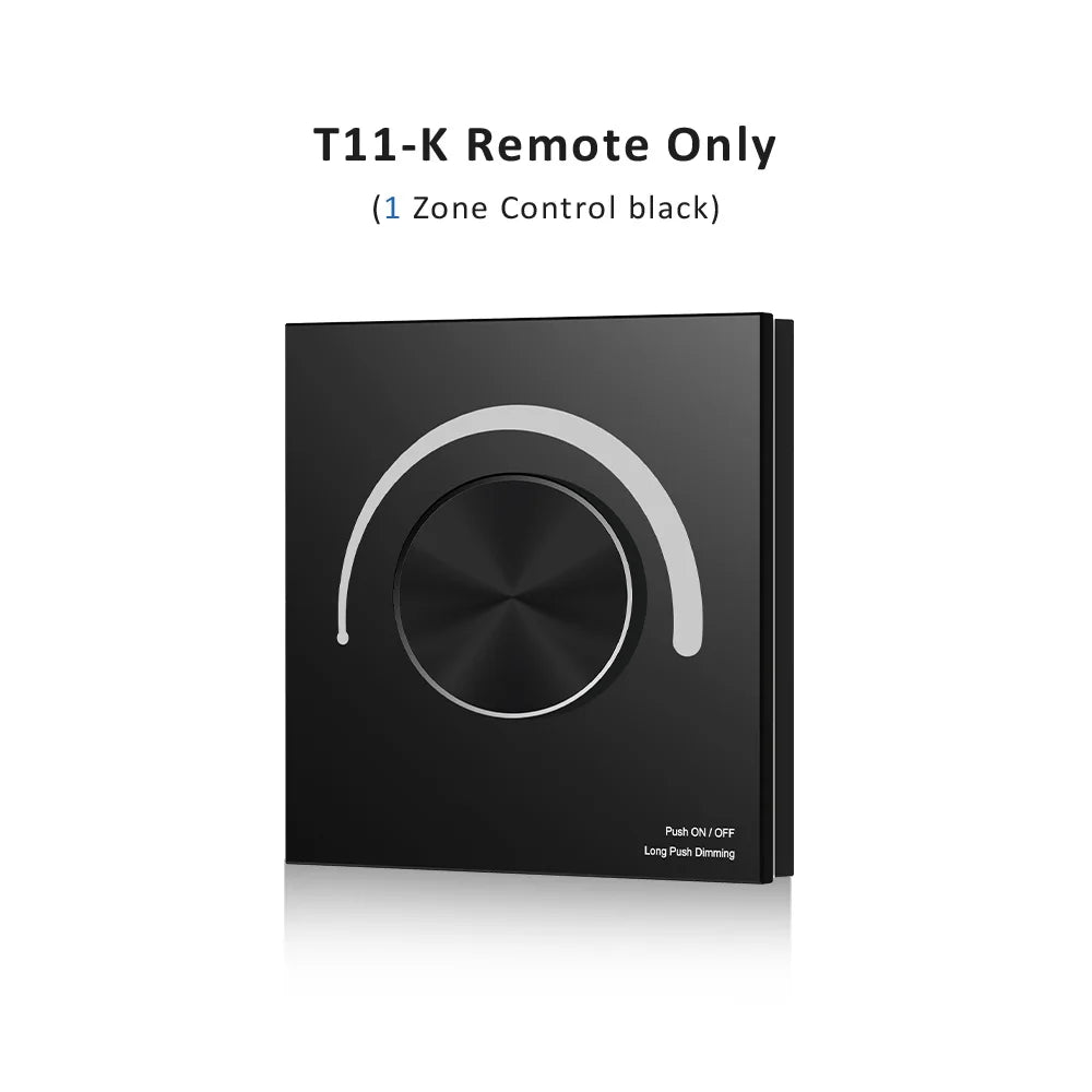interrupteur led touch dimmer blanc noir rond moderne minimaliste adhésif