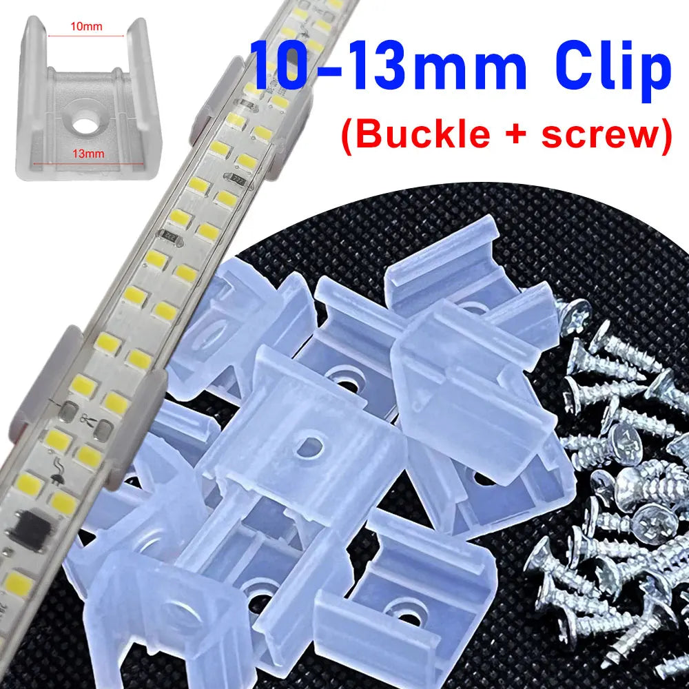 fixation clips vis mur ruban led blanc points lumineux moderne certification fcc rohs