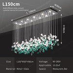 suspension lumineuse led moderne cristal transparent vert blanc