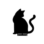 statue silhouette chat noir minimaliste jardin art décor