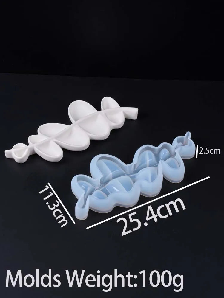 présentoir bijoux silicone forme feuille cavités différentes tailles minimaliste moderne