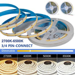 ruban led flexible blanc moderne adhésif 24v 608 leds 5m 2700k 50000h