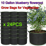 sacs culture légumes fibre végétale noir poignées portables 10 gallons 50 pièces
