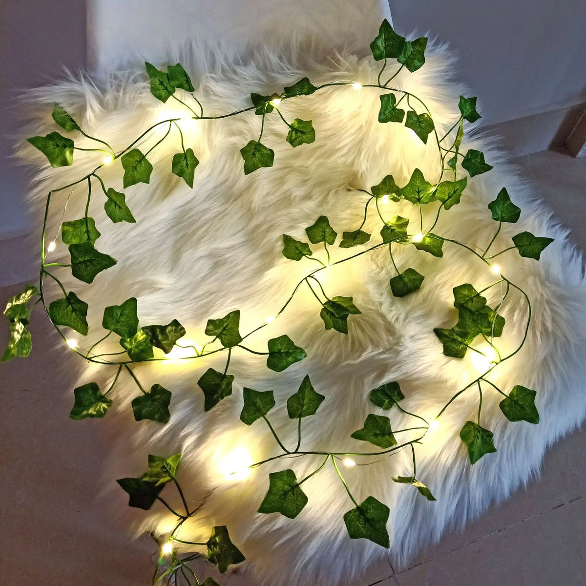 guirlande lumineuse solaire feuilles vertes led ip65 autonome 5m décoration extérieure noël festive