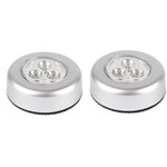 lampe led tactile argentée rechargeable batteries inclues adhésif moderne minimaliste