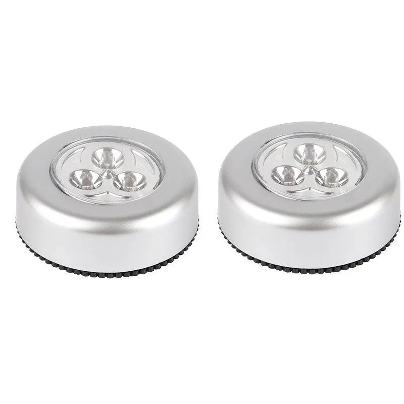 lampe led tactile argentée rechargeable batteries inclues adhésif moderne minimaliste