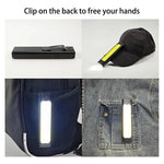 torche led rechargeable lumineuse camping extérieur clips usb magnectique haute luminosité
