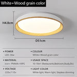 lampe moderne grain bois noir télécommande éclairage quotidien led acrylique fermeture métallique
