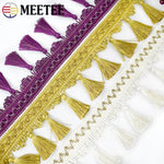 ruban pompons violet marron doré décoration mariage tissu polyester franges élégant accessoire broderie tassel