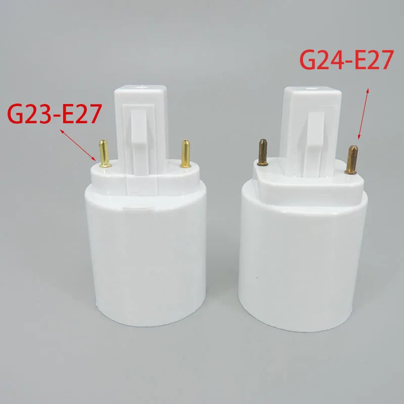 adaptateur ampoule g23 g24 e27 blanc moderne abs led ac 110v 220v