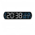 horloge numérique moderne écran led noir vert blanc réglable calendrier double alarme compteur