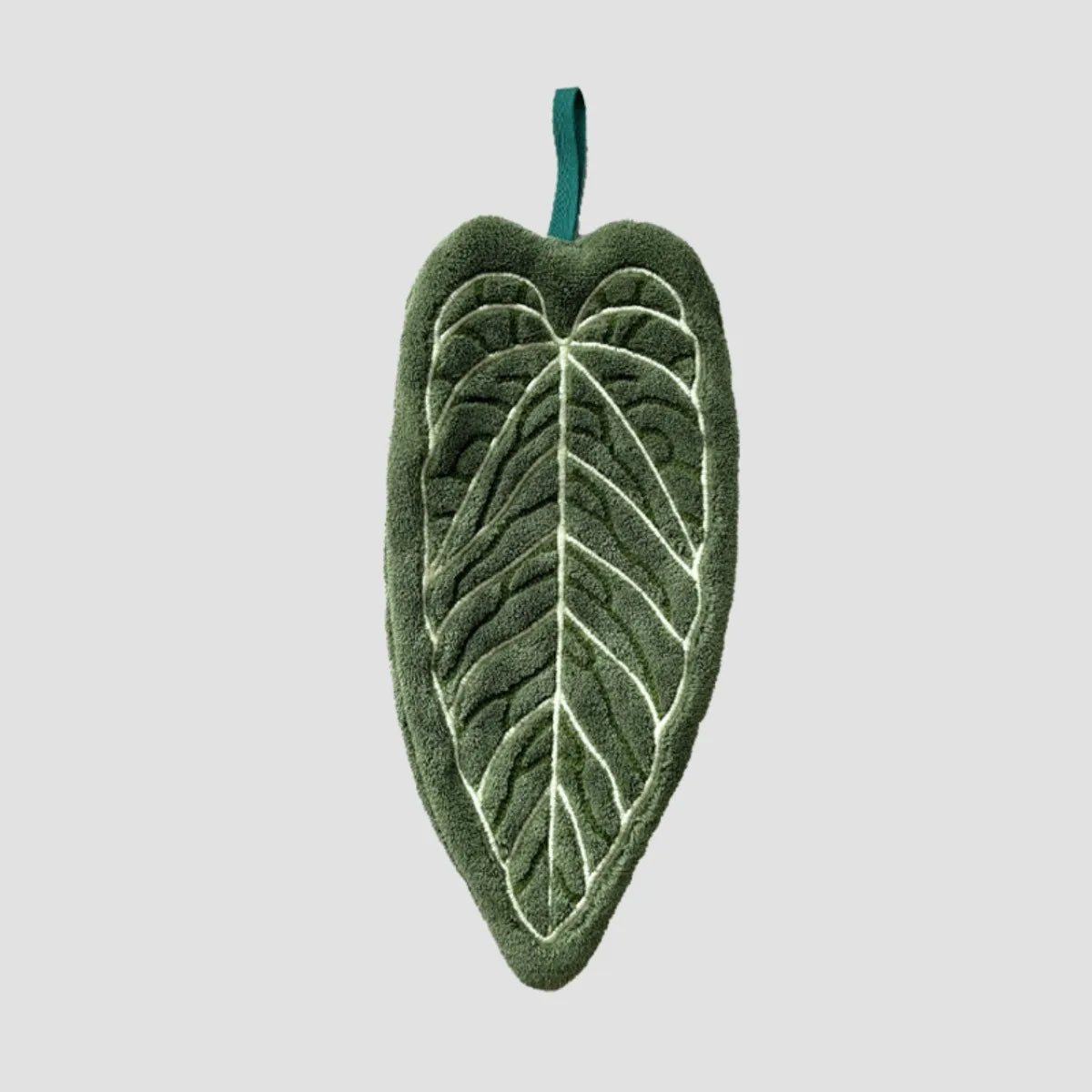 gant toilette vert rose feuille stylisée doux moelleux moderne décoratif absorbant rapide