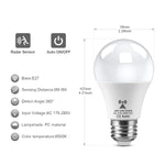 veilleuse led blanc e27 radar motion detection lampe nuit moderne chambre couloir
