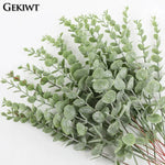 décoration moderne feuilles eucalyptus artificielles or vert extérieur intérieur mariage noël 10pcs 20pcs