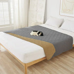 couvre lit anti poussière imperméable matelassé gris moderne grande taille