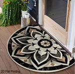 tapis moderne antidérapant tournesols motifs floraux noir jaune rouge 40x60cm 50x80cm 60x90cm