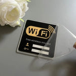 autocollants miroir wifi moderne adhésifs acrylique noir blanc doré personnes clés