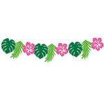 guirlande décorative hawaïenne fleurs hibiscus feuilles monstera anniversaire mariage tropical festive