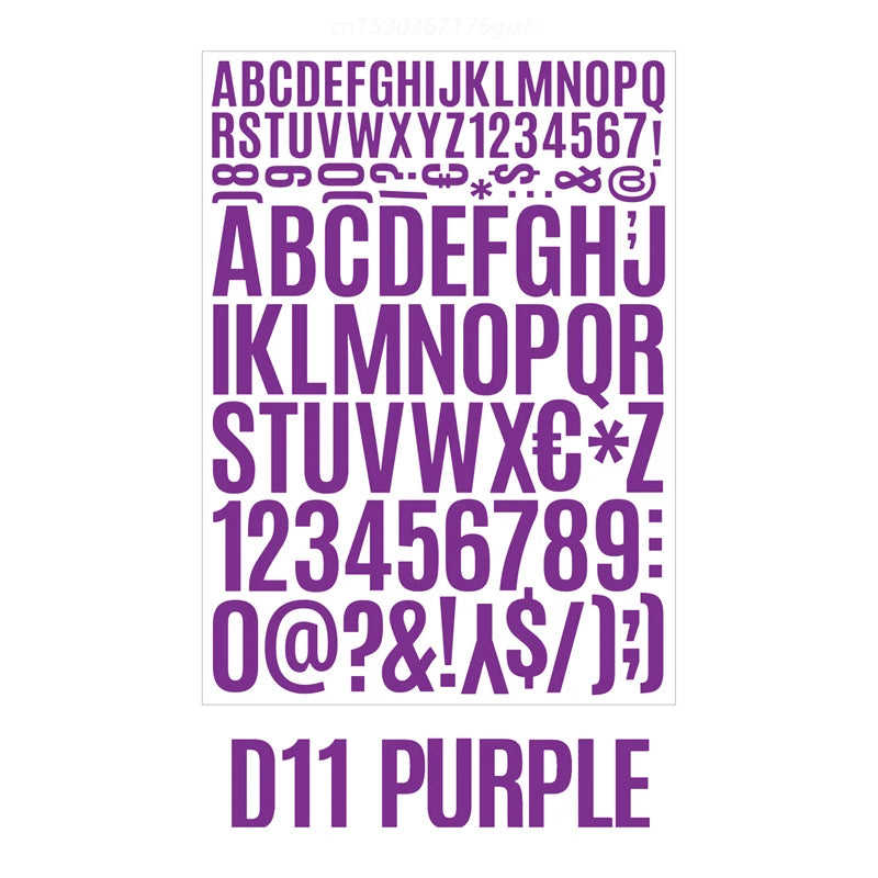 sticker autocollant lettre chiffre symbole multicolore classique deco papeterie scrapbooking journal agenda planificateur álbum