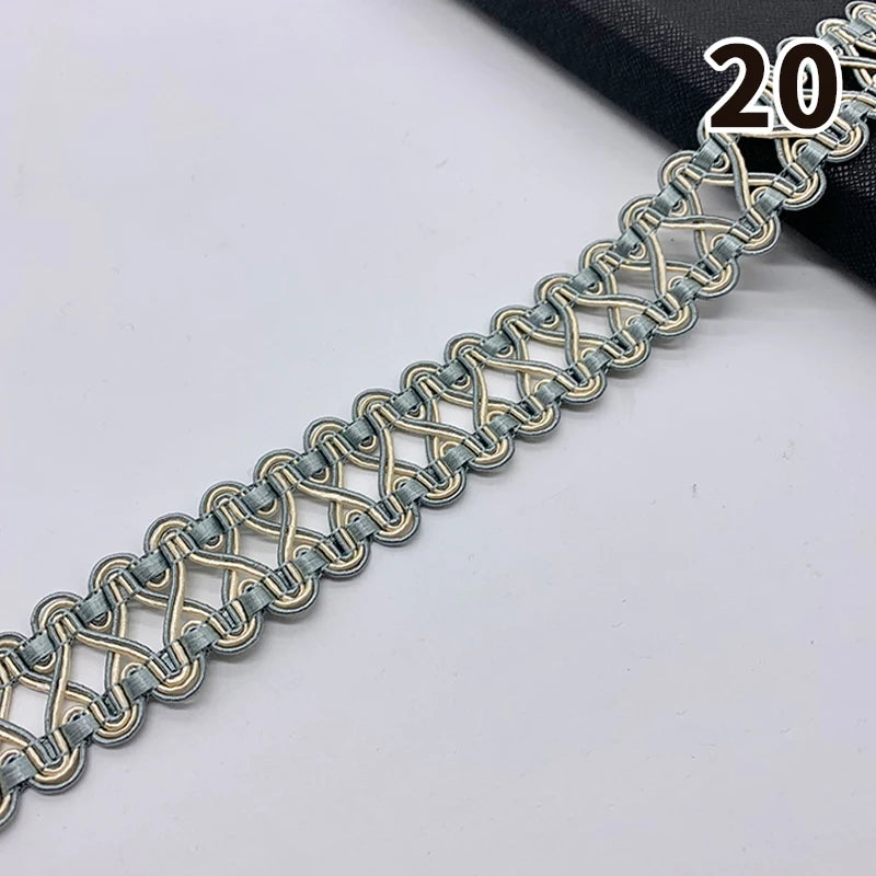ruban dentelle intégrées largeur 3cm couleurs argent doré classique élégant opaque polyester écologique élastique
