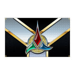 drapeau star trek logo moderne rouge blanc noir bleu doré vertmarine gris