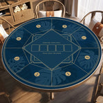nappe poker tapis jeu vert bleu marine motif cartes table maison casino