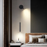 lampes murales led modernes orientables noir minimaliste chambre coucher étude entrée