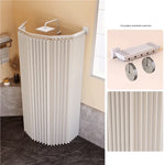 rideau plissé gris moderne pliable vis fixations salle bain étanche polyester