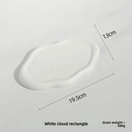 assiette céramique blanche dorée support bijoux moderne élégant plateforme rangement blanc doré mat brillant