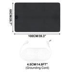 tapis conducteur sol noir fibre carbone perforations moderne élastiques king xl king queen twin